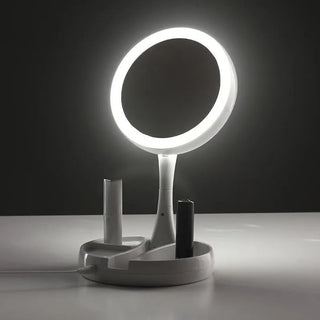 Espelho de mesa com luz portátil - Bão Em Casa